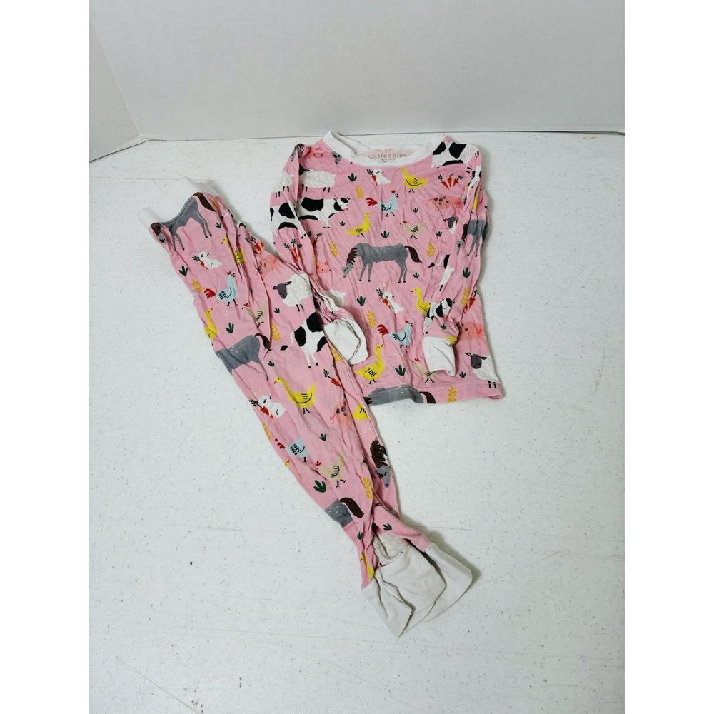 Little Sleepies Two-Piece Pajamas Set Girls 2T Horses Bamboo